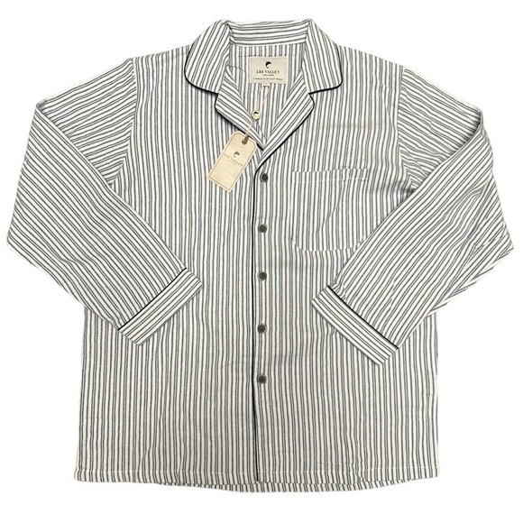 Lee Valley Ireland Other - Lee Valley Ireland blue stripe flannel pajama top